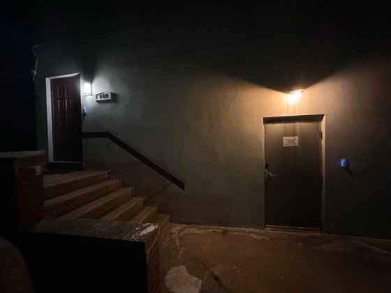 Two entrances, each with its own reader &mdash; credentials and schedules set per door.